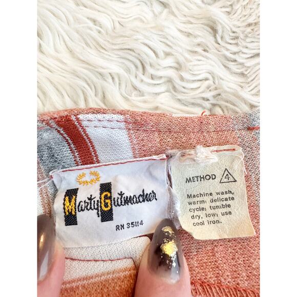 70s Burnt Orange Stripe Tunic Set - Picture 10 of 16